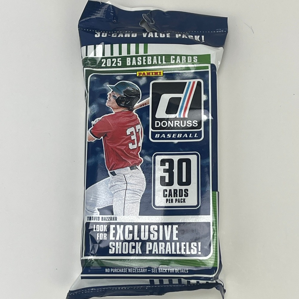 Panini Trading Cards 30ct 2025 Donruss Baseball Value Pack Blue Shock NEW